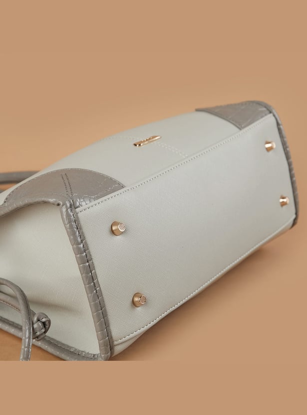 CODE Textured Shoulder Bag with Bandana