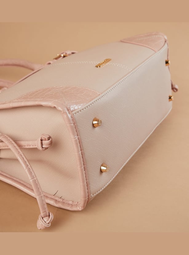 CODE Textured Shoulder Bag with Bandana