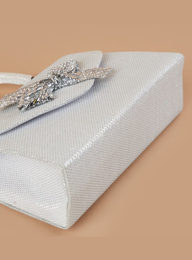 CODE Shimmer Textured Clutch
