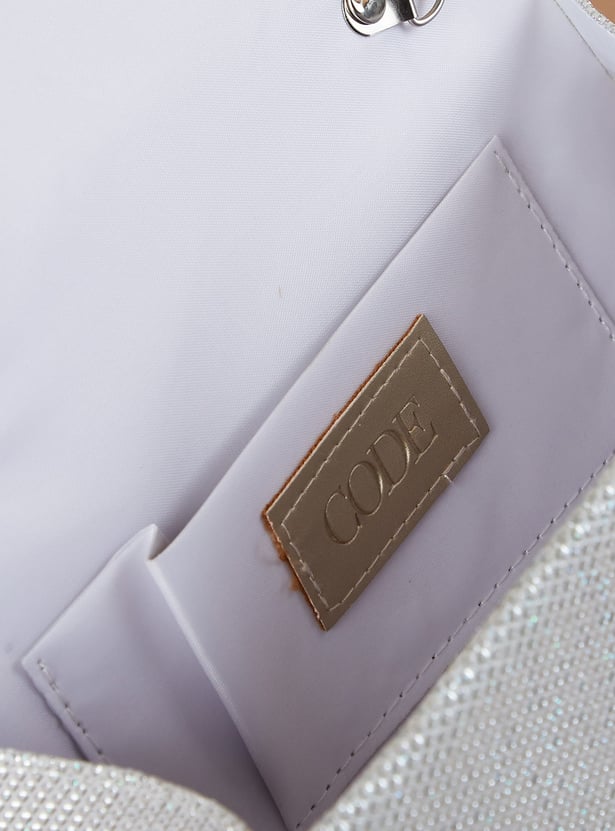 CODE Shimmer Textured Clutch