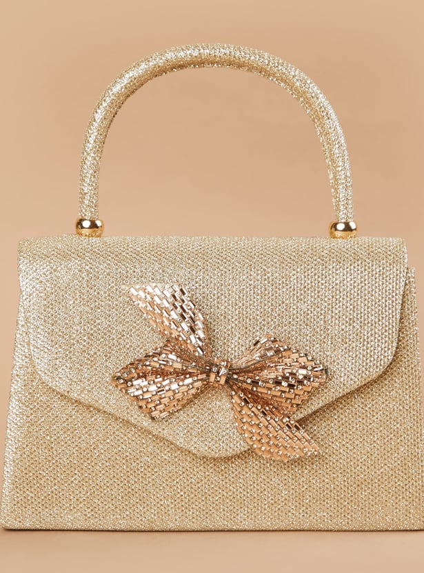 CODE Shimmer Textured Clutch
