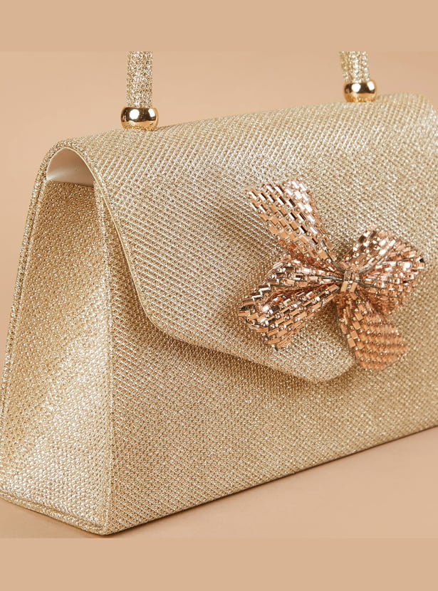 CODE Shimmer Textured Clutch