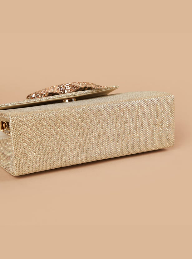 CODE Shimmer Textured Clutch
