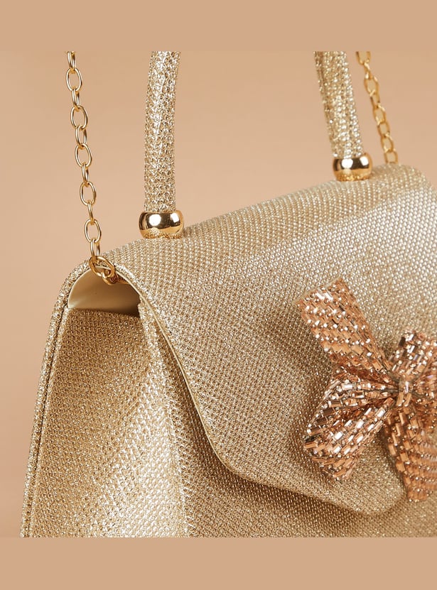 CODE Shimmer Textured Clutch
