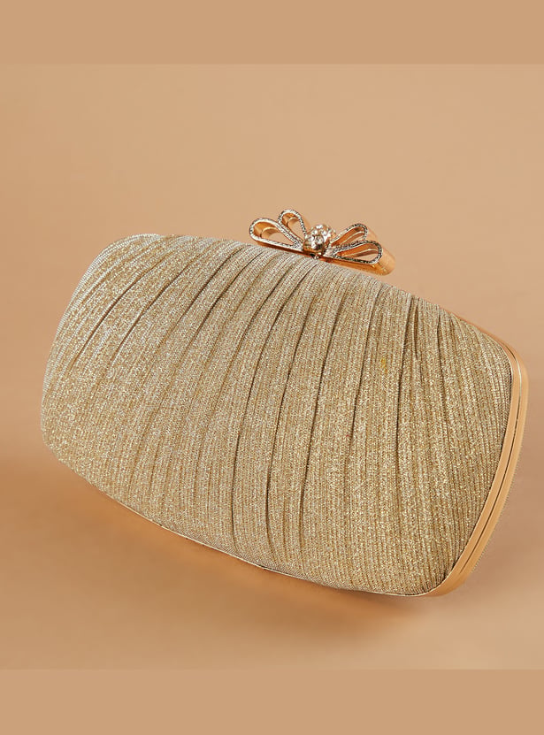 CODE Shimmer Textured Clutch