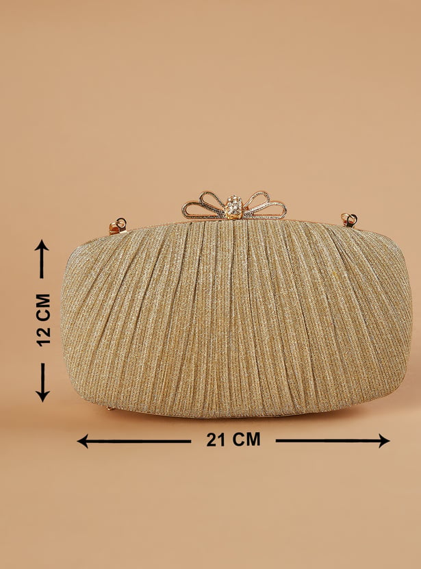 CODE Shimmer Textured Clutch
