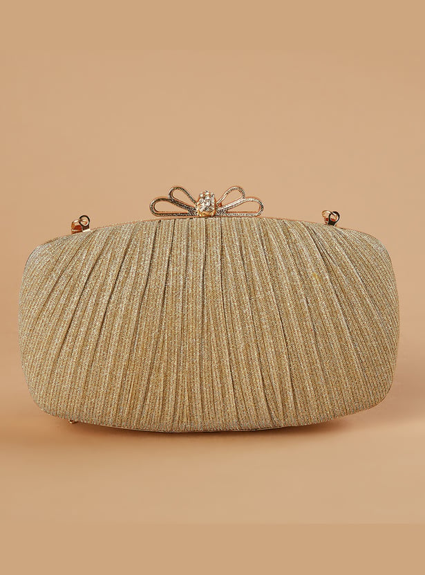 CODE Shimmer Textured Clutch