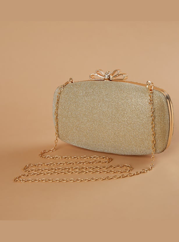 CODE Shimmer Textured Clutch