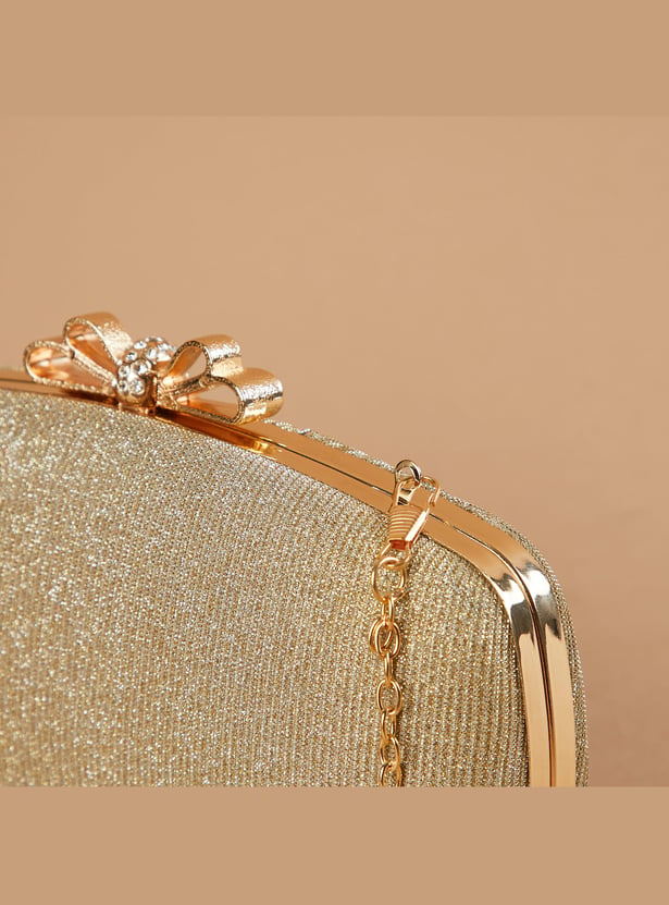 CODE Shimmer Textured Clutch