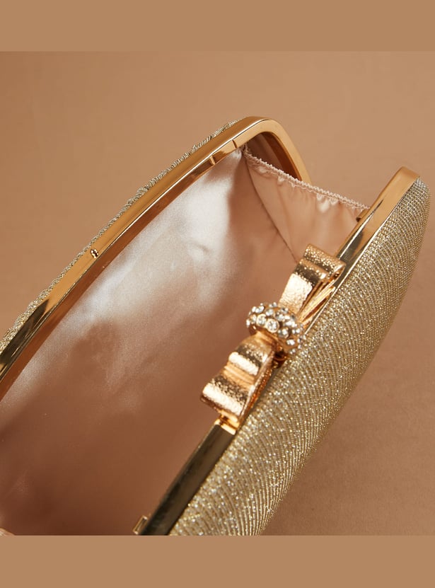 CODE Shimmer Textured Clutch