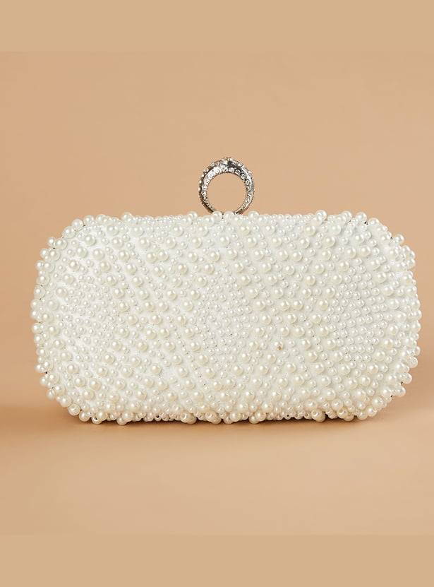 CODE Beaded Box Clutch