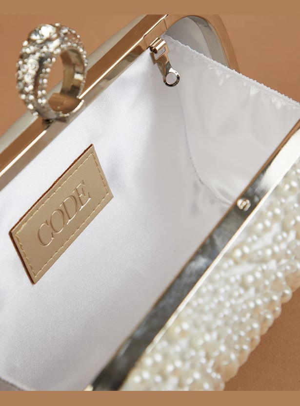CODE Beaded Box Clutch