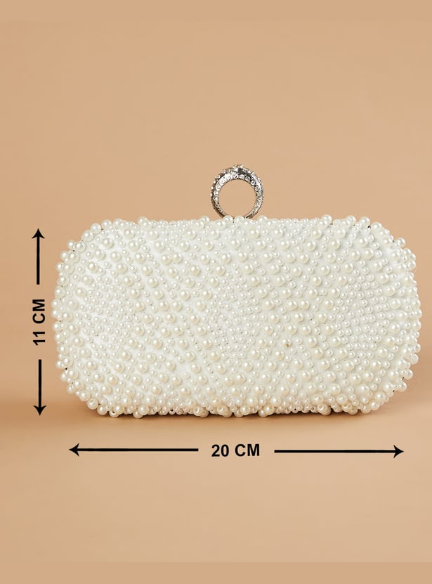 CODE Beaded Box Clutch