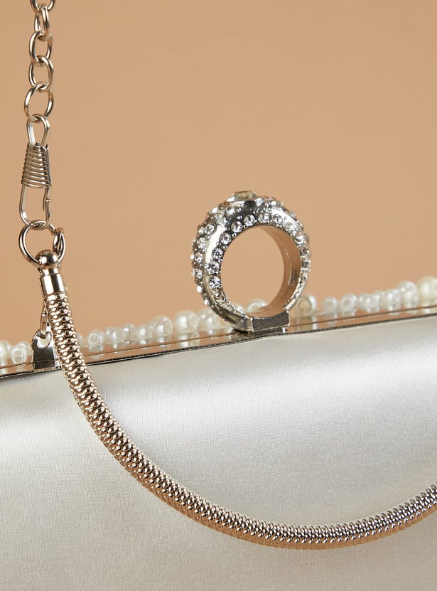 CODE Beaded Box Clutch