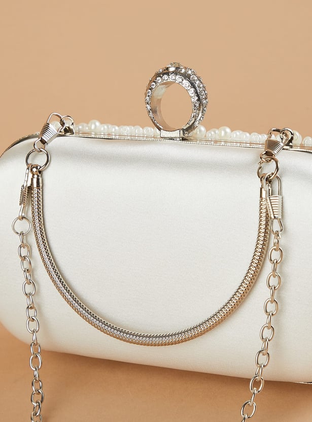 CODE Beaded Box Clutch
