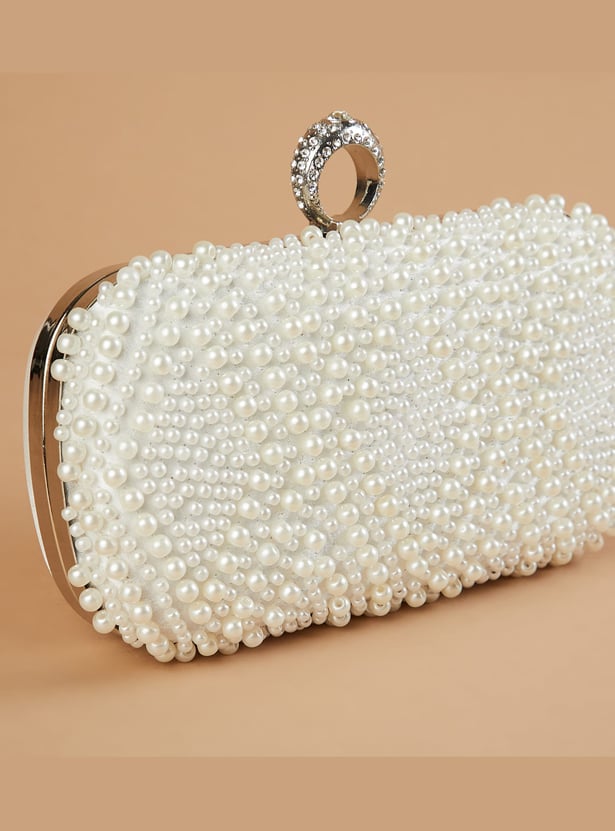 CODE Beaded Box Clutch