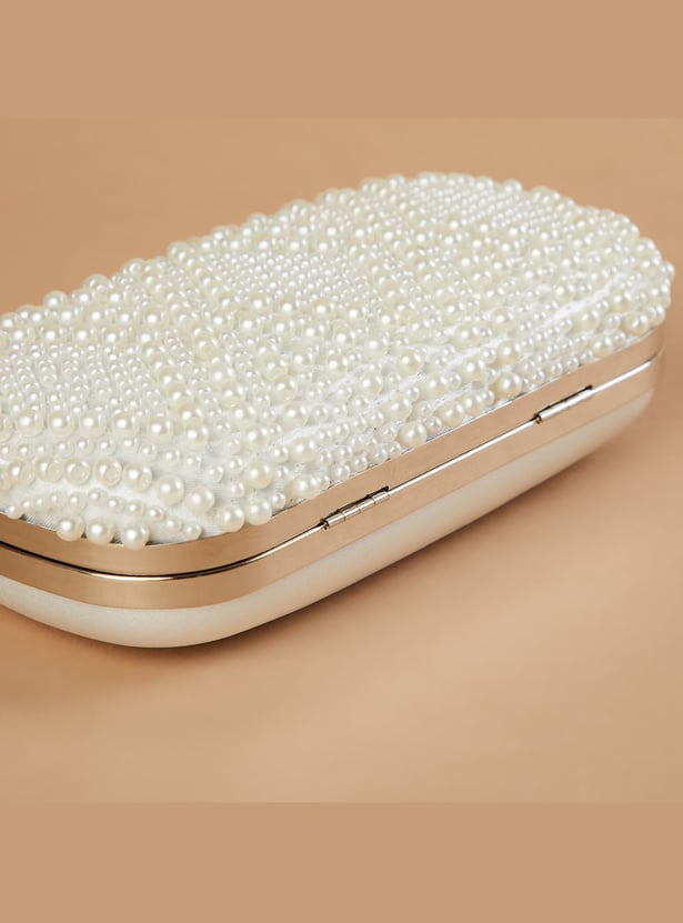 CODE Beaded Box Clutch