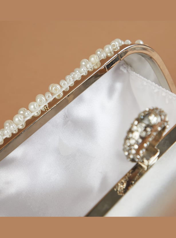CODE Beaded Box Clutch