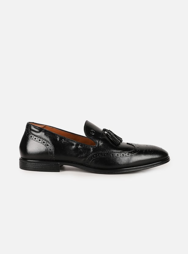 LOUIS PHILIPPE Patterned Tassel Loafers