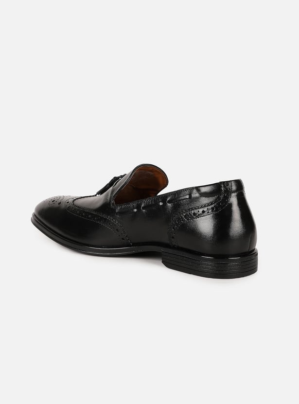 LOUIS PHILIPPE Patterned Tassel Loafers