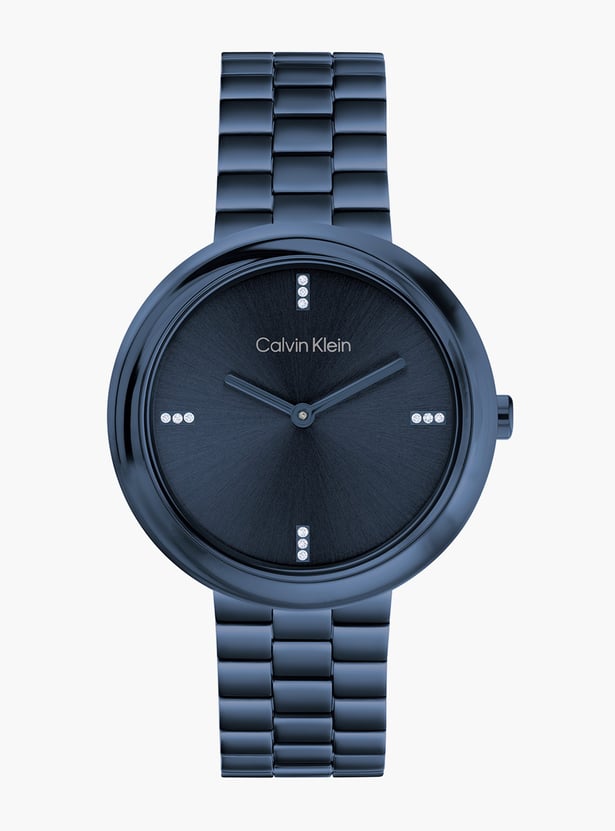 CALVIN KLEIN Twisted Bezel Embellished Analog Watch - 25100097