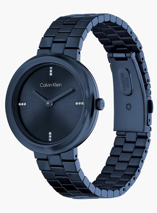 CALVIN KLEIN Twisted Bezel Embellished Analog Watch - 25100097