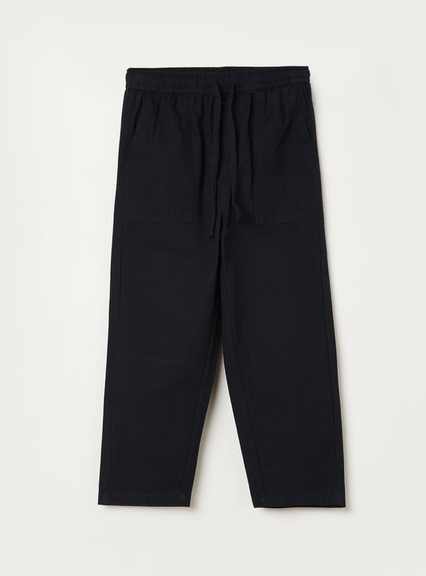 FAME FOREVER Boys Solid Elasticated Trousers