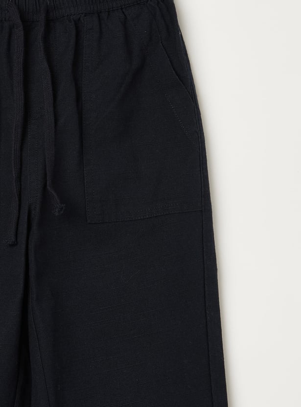 FAME FOREVER Boys Solid Elasticated Trousers
