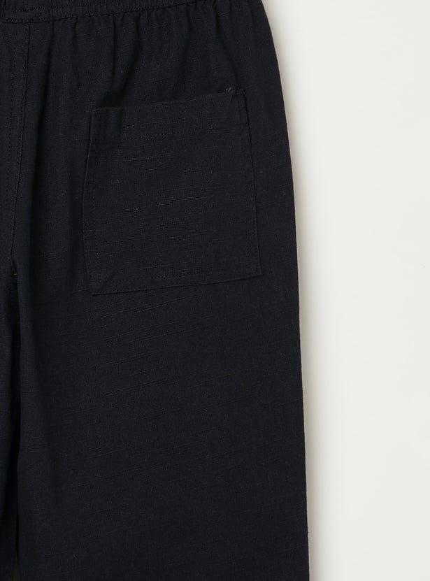 FAME FOREVER Boys Solid Elasticated Trousers
