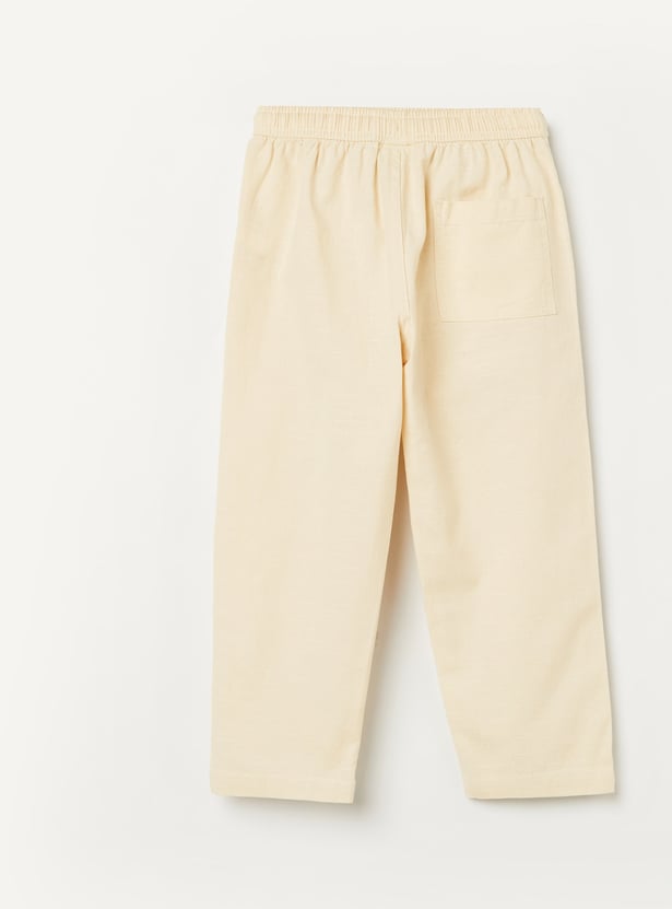 FAME FOREVER Boys Solid Elasticated Trousers
