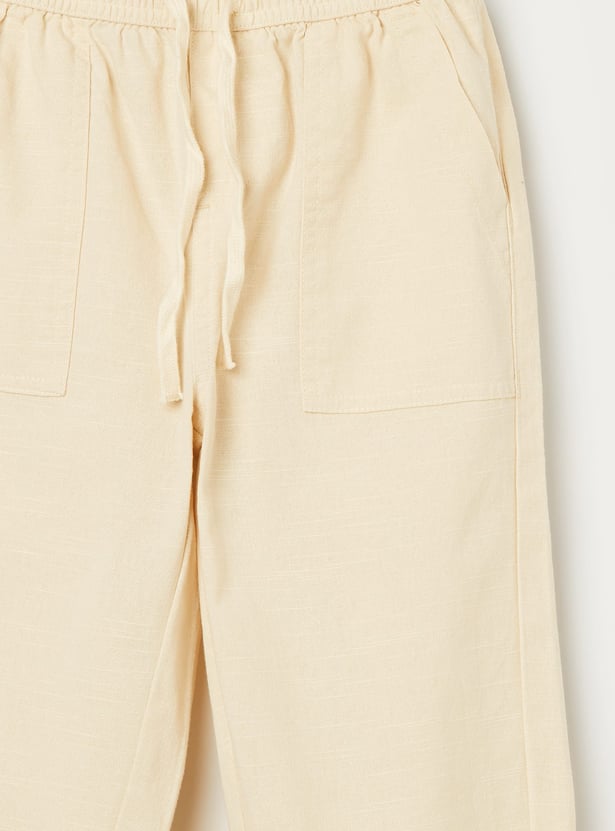 FAME FOREVER Boys Solid Elasticated Trousers