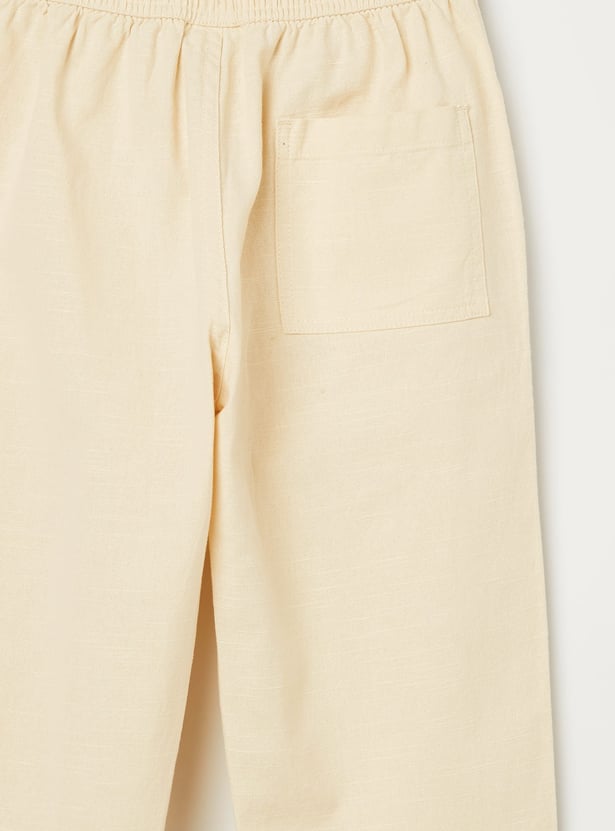 FAME FOREVER Boys Solid Elasticated Trousers