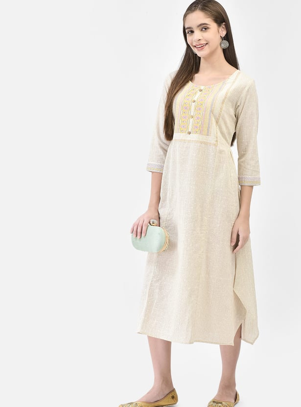 SPAN Printed A-line Dress