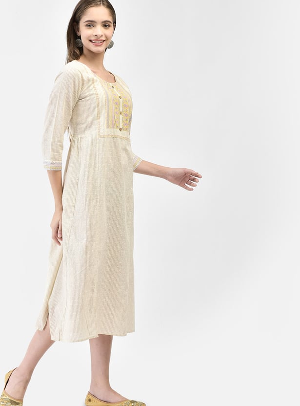 SPAN Printed A-line Dress