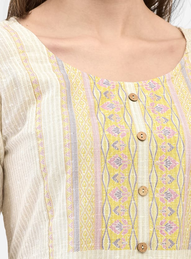 SPAN Printed A-line Dress