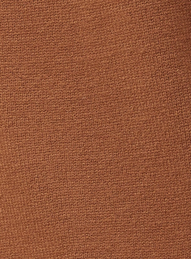 COLOUR ME Cable Knit Mock Neck Sweater