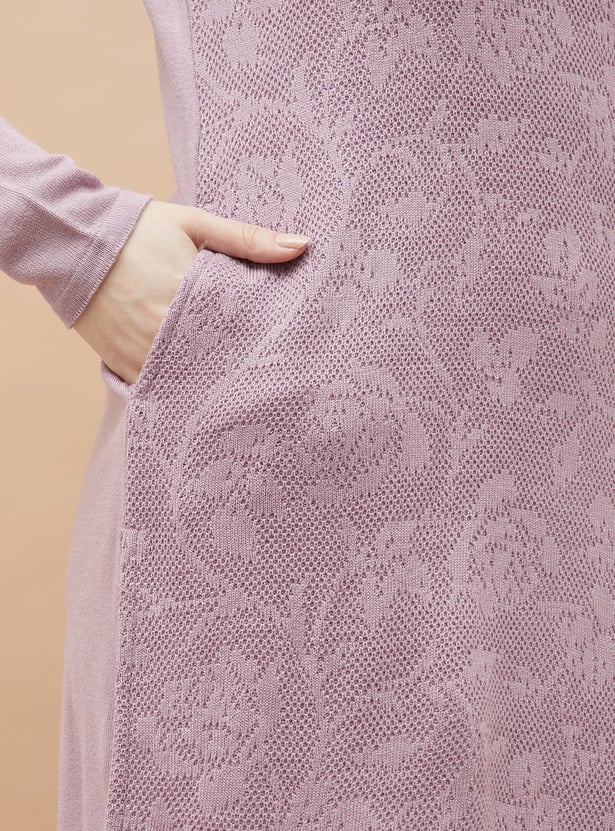 MELANGE Knit Winter Straight Kurta