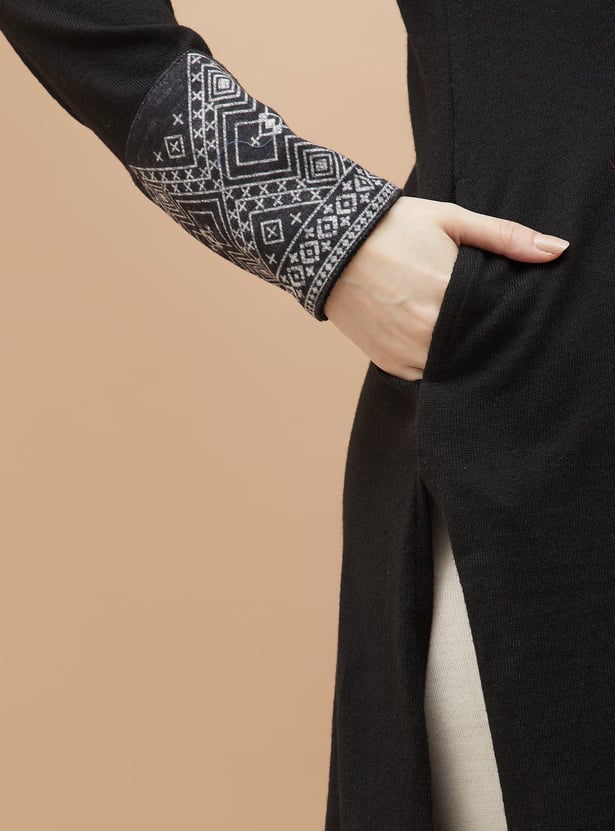MELANGE Embroidered Straight Winter Kurta