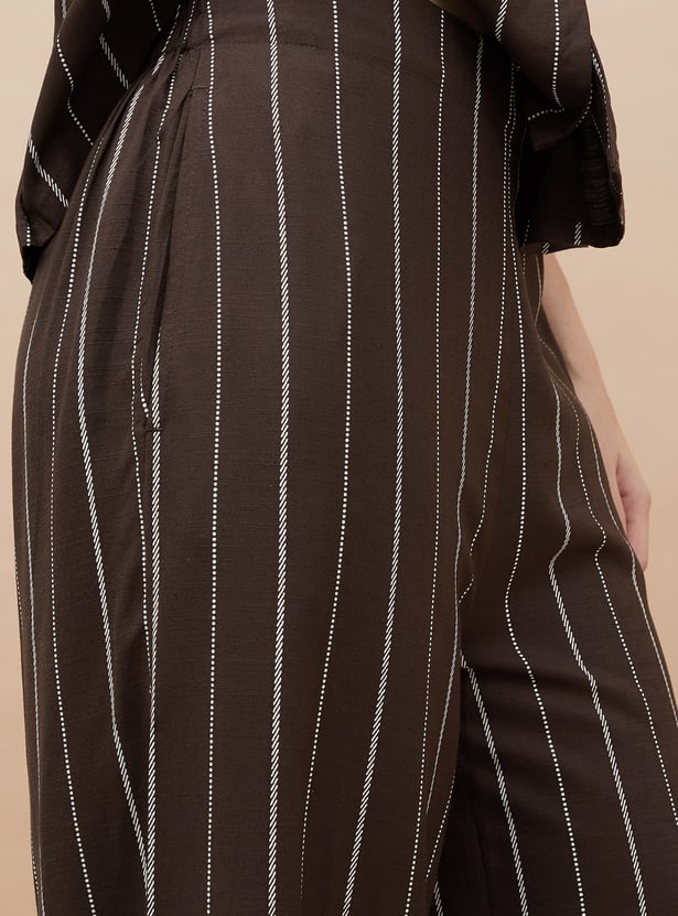 CODE Striped Trousers