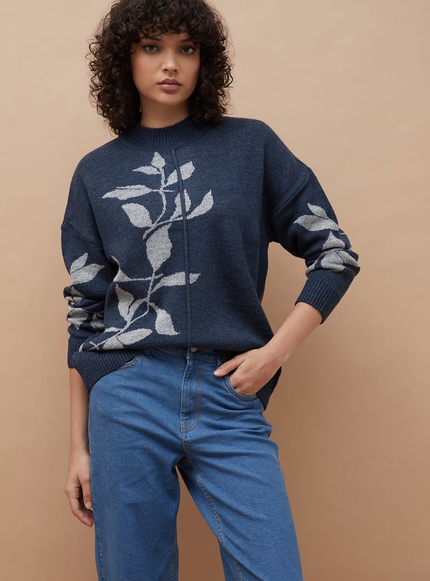 COLOUR ME Patterned Knit Sweater