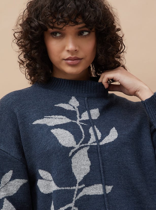 COLOUR ME Patterned Knit Sweater