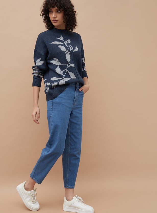 COLOUR ME Patterned Knit Sweater