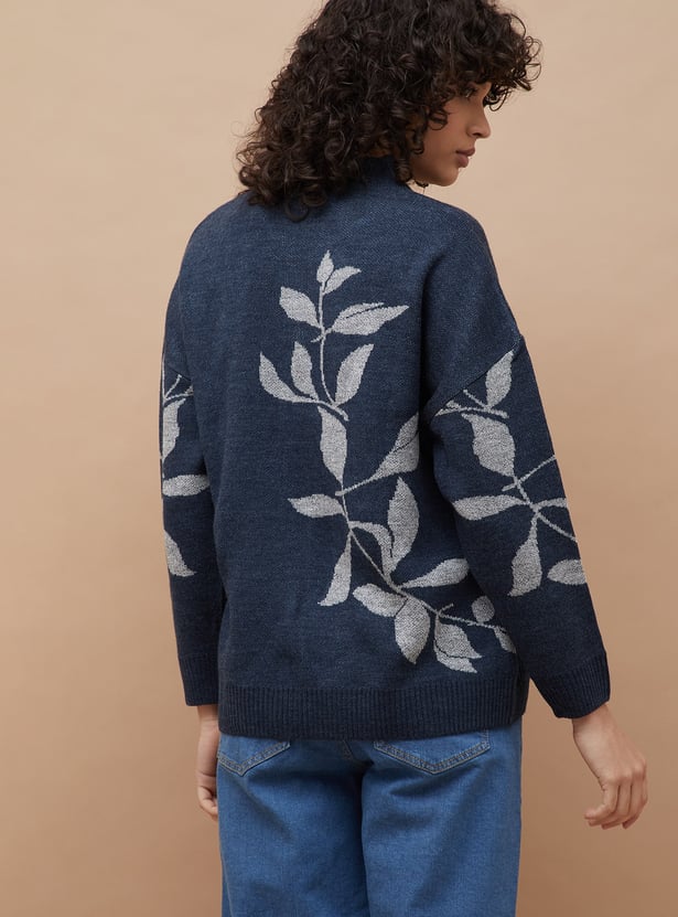 COLOUR ME Patterned Knit Sweater