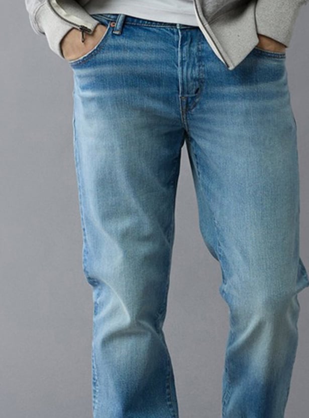 AMERICAN EAGLE Washed Straight Fit Jeans