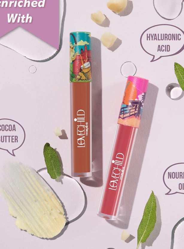 LOVECHILD MASABA Mamma Mia Lush Matte Lip Creme - Gulabi Rum Punch (Pink) - 3ml