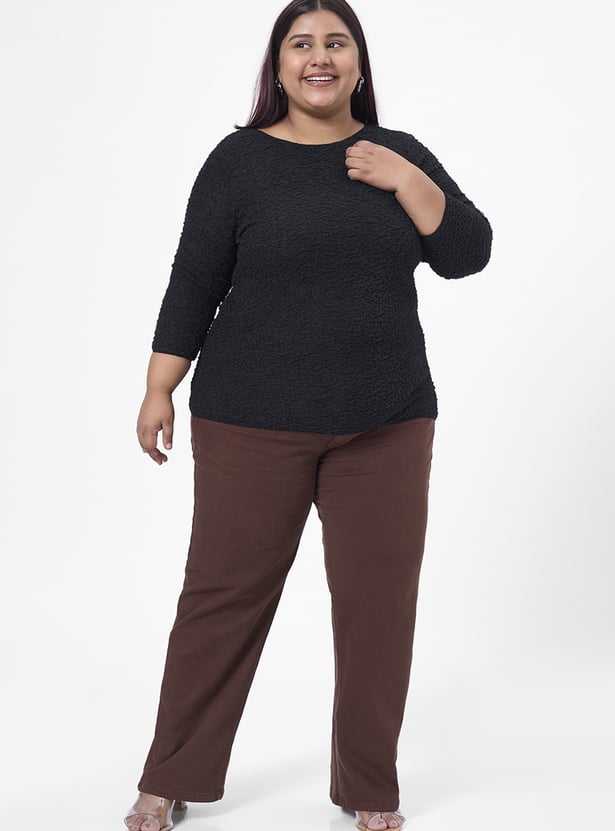 KRAUS Solid Straight Fit Jeans