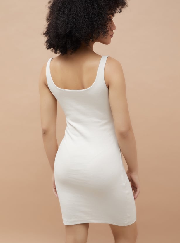 GINGER Solid Bodycon Mini Dress