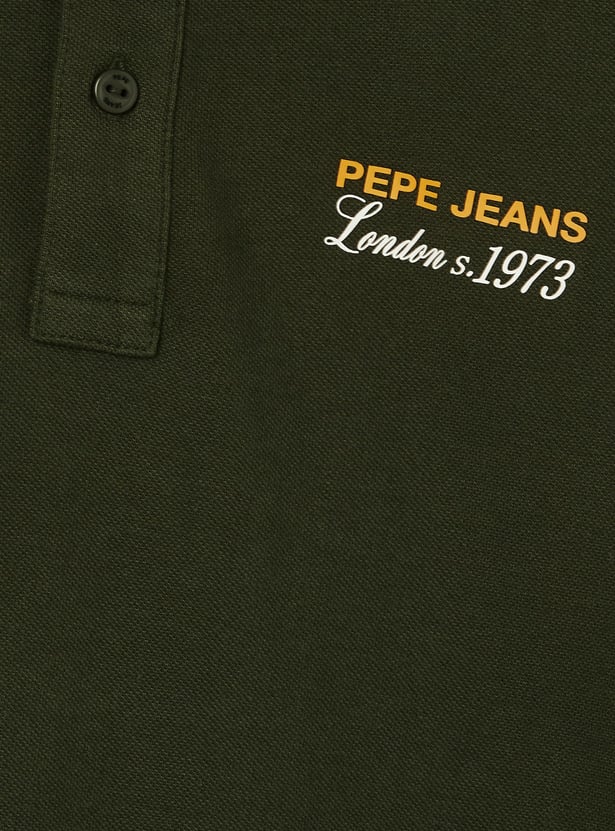 PEPE JEANS Boys Contrat Tipping Polo T-shirt