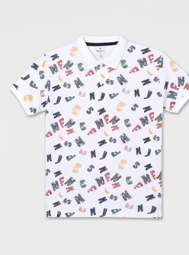 PEPE JEANS Boys Printed Polo T-shirt