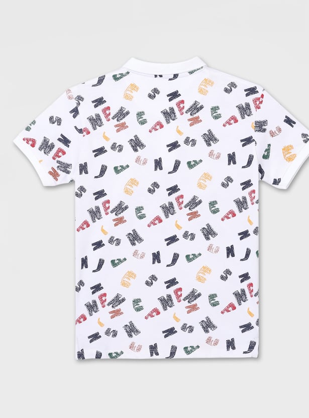 PEPE JEANS Boys Printed Polo T-shirt